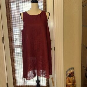Reformation Jessi Linen Dress in Chianti